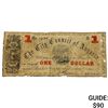 Image 1 : 1861 $1 City Council Of Augusta Note 4