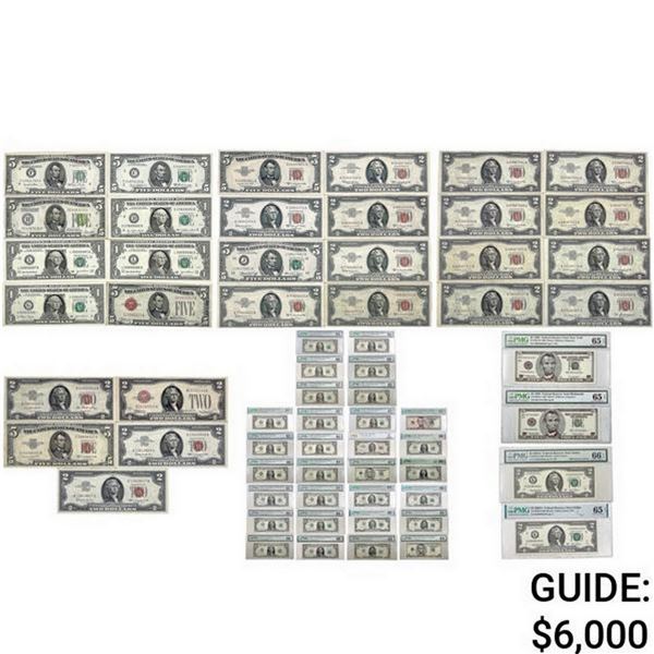 1928-2003  Varied US Currency Graded and Raw [61] PCGS AU-MS 50-66