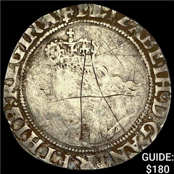 1558-1603 G. Britain Silver Shilling NEARLY UNCIRCULATED