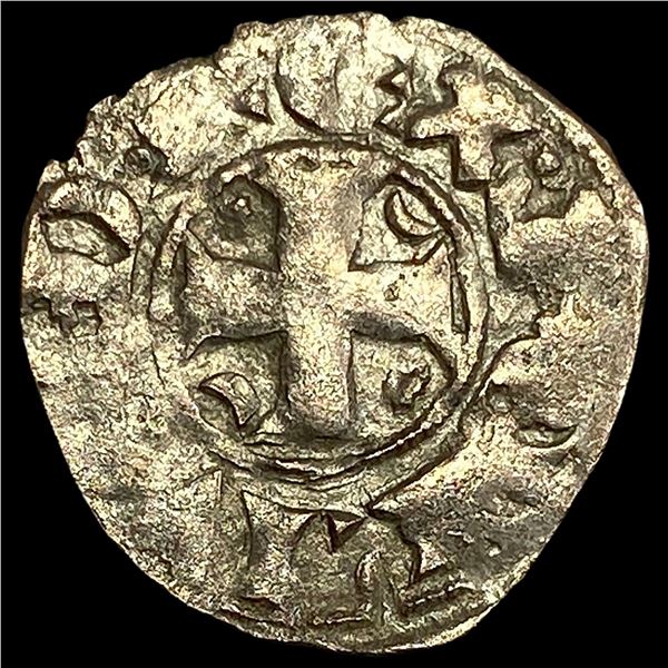 1261-1325 Crusades Portugal Silver Dinero- Dinis I NEARLY UNCIRCULATED