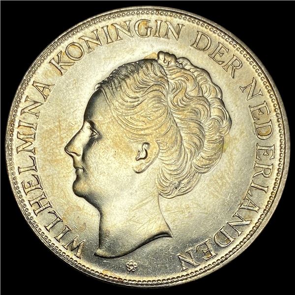 1944 Netherlands Silver 2 1/2 Gulden UNCIRCULATED