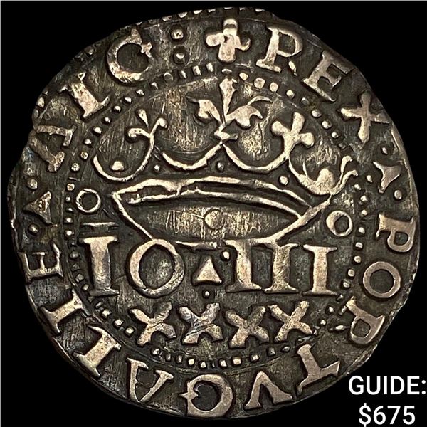 1521-1557 Portugal Silver Real - John II CHOICE AU