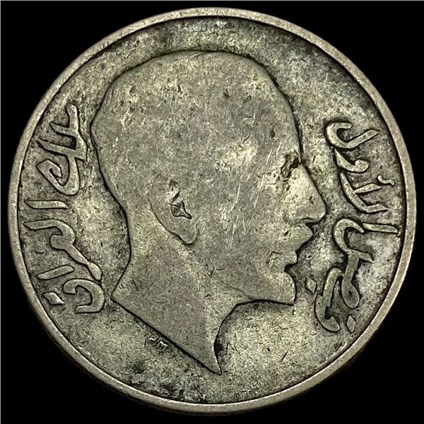 1931 Iraq SIlver 50 Fils NEARLY UNCIRCULATED