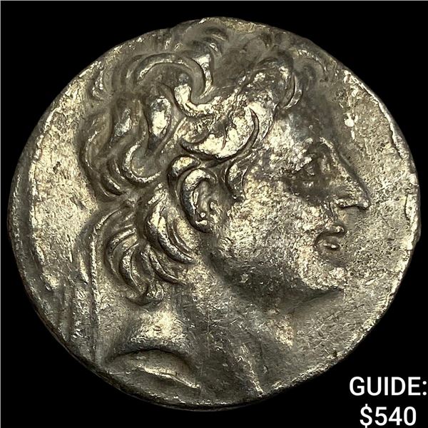 Seleucid Alex. II, 128-122 BC Silver Tetradrachm CLOSELY UNCIRCULATED