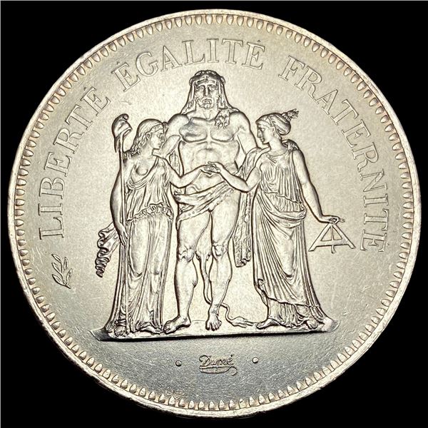 1976 France Silver 50 Francs NEARLY UNCIRCULATED