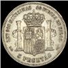 Image 2 : 1871 Spain Silver 5 Pesetas CLOSELY UNCIRCULATED