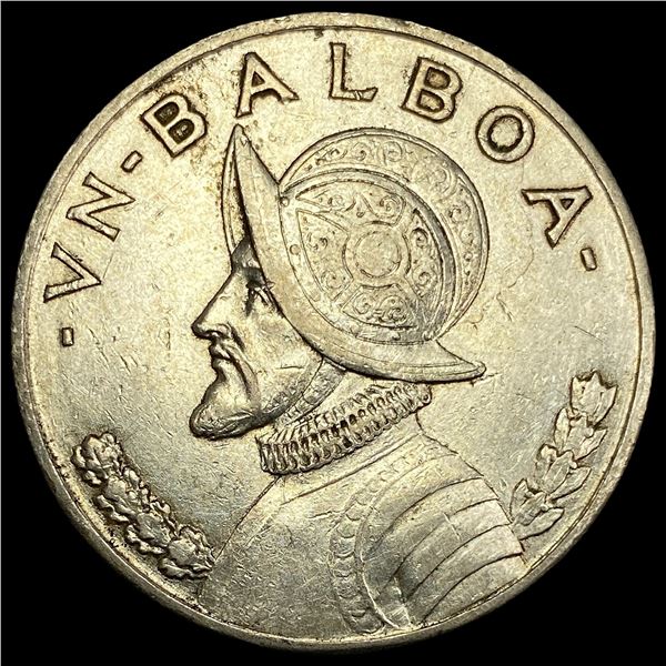 1934 Panama Silver Balboa CLOSELY UNCIRCULATED