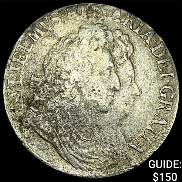 1692 England SIlver Crown UNCIRCULATED