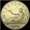 Image 1 : 1870 Spain Silver 5 Pesetas NEARLY UNCIRCULATED