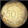 Image 2 : 1944 Belgian Congo Silver 50 Franc UNC
