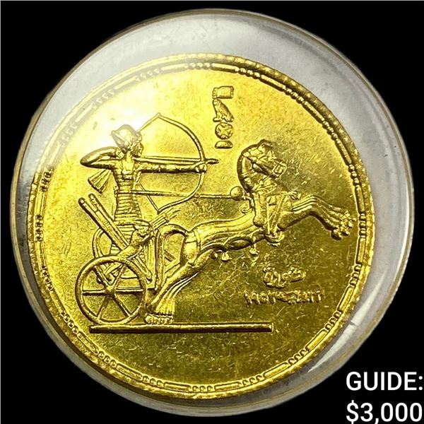 1955 Egypt Gold 5 Pounds .2376oz UNCIRCULATED