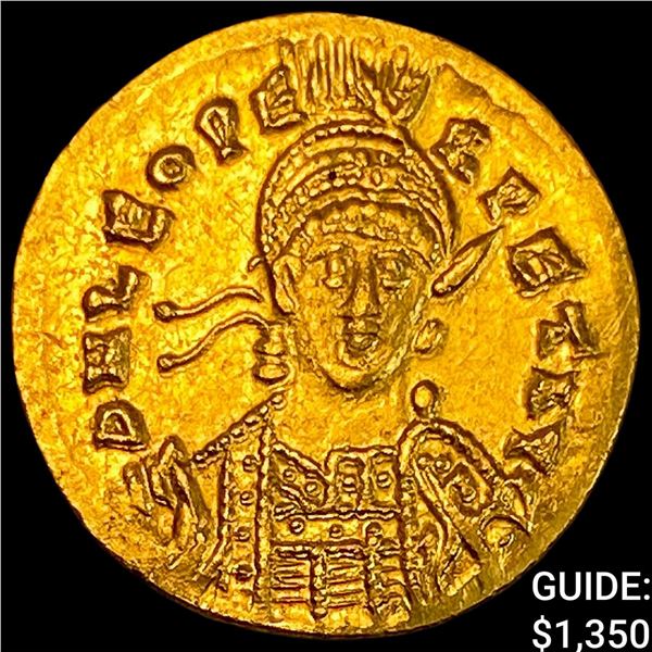 Roman 457-474 AD Gold Solidus CHOICE AU