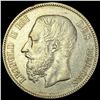Image 1 : 1872 Belgium Silver 5 Francs CLOSELY UNCIRCULATED