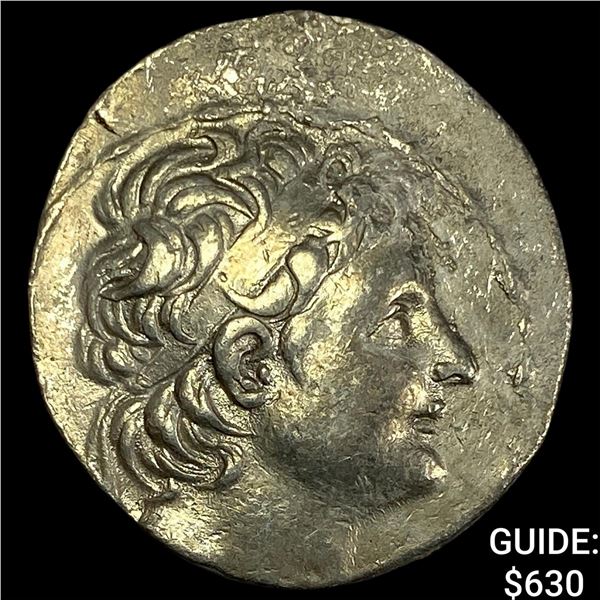 Seleukid Alexander II 128-122 BC Silver Tetradrachm CLOSELY UNCIRCULATED