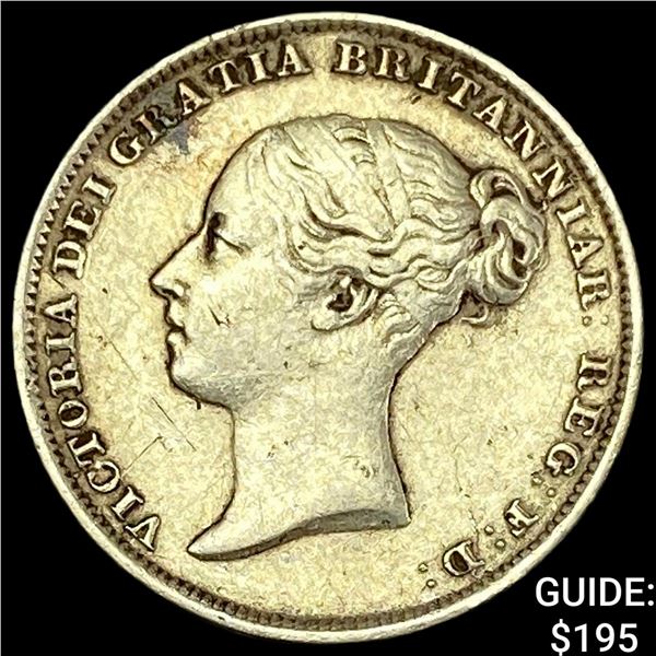 1844 Gr. Britian Victoria Silver 6 Pence CLOSELY UNCIRCULATED