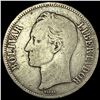 Image 1 : 1926 Venezliela Silver 5 Bolivars NEARLY UNCIRCULATED