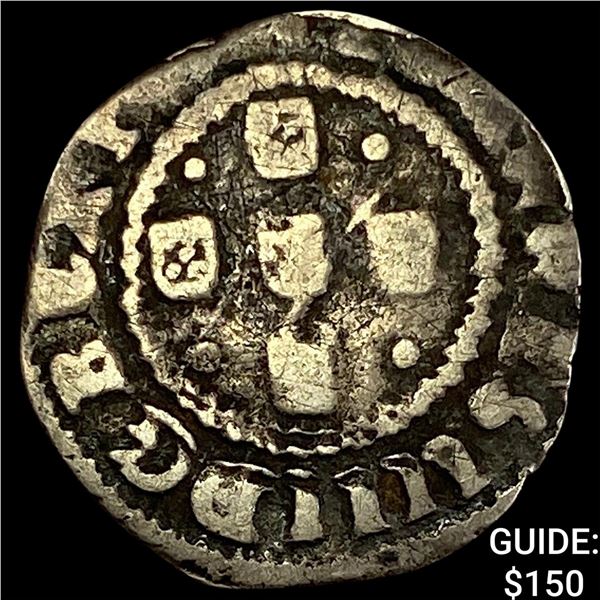 1640-1656 Portugal Joao IV Silver 1/2 Tostao CLOSELY UNCIRCULATED