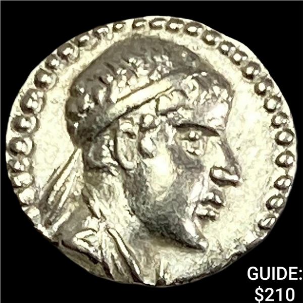 Baktria Eukratides I 170-145 BC Silver Obol CHOICE AU