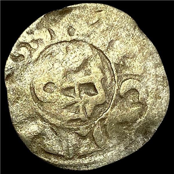1100s France Crusades Anjou Silver Denier NEARLY UNCIRCULATED