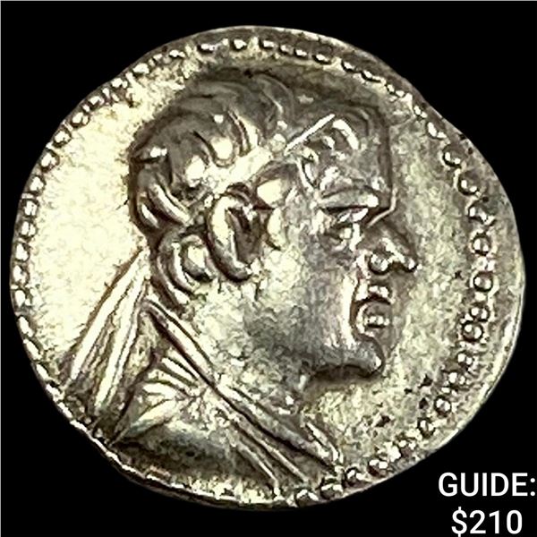 Baktria Eukratides I 170-145 BC Silver Obol CHOICE AU