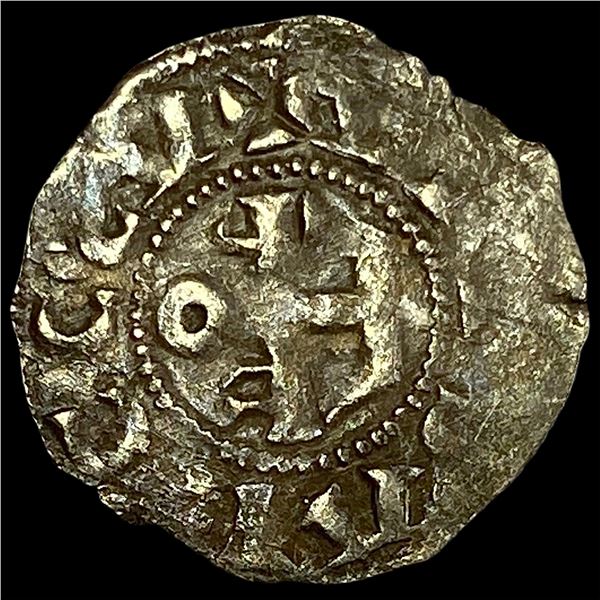1100s France Crusades Anjou Silver Denier NEARLY UNCIRCULATED
