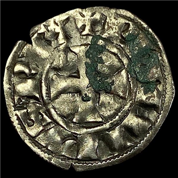 1297-1301 Frankish Greece Crusader Silver Denier NEARLY UNCIRCULATED