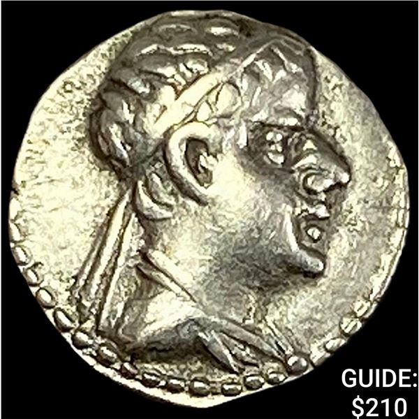 Baktria Eukratides I 170-145 BC Silver Obol CHOICE AU