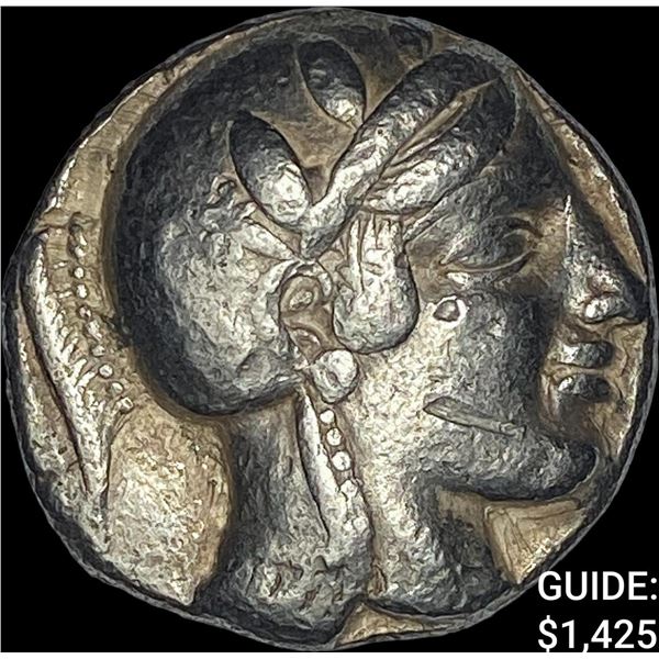 455-440 BC Athens SIlver Tetradrachm CLOSELY UNCIRCULATED