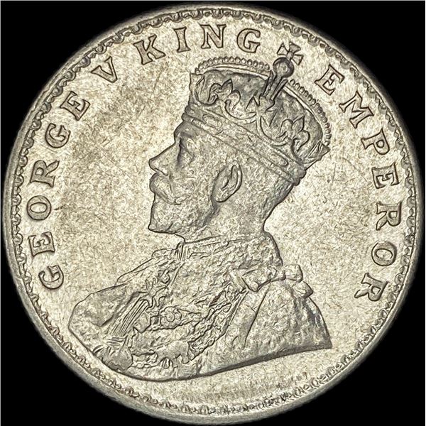 1918 British-India Silver Rupee UNCIRCULATED