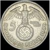 Image 2 : 1936-A Germany Silver 5 Reichsmark CLOSELY UNCIRCULATED