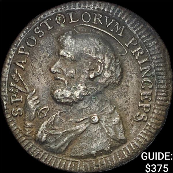 1796 Papal States 2 1/2 Baiocchi NEARLY UNCIRCULATED