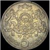 Image 2 : 1931 Latvia Silver 5 Lati CLOSELY UNCIRCULATED