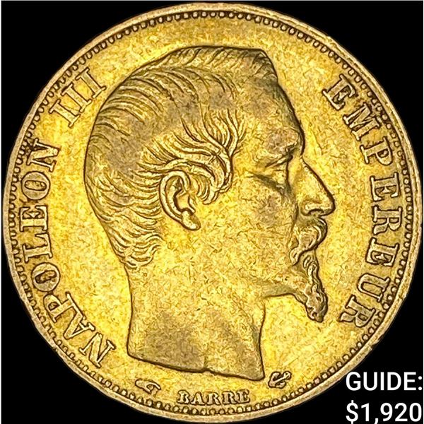 1857-A France .1867oz Gold 20 Francs UNCIRCULATED