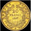 Image 2 : 1857-A France .1867oz Gold 20 Francs UNCIRCULATED