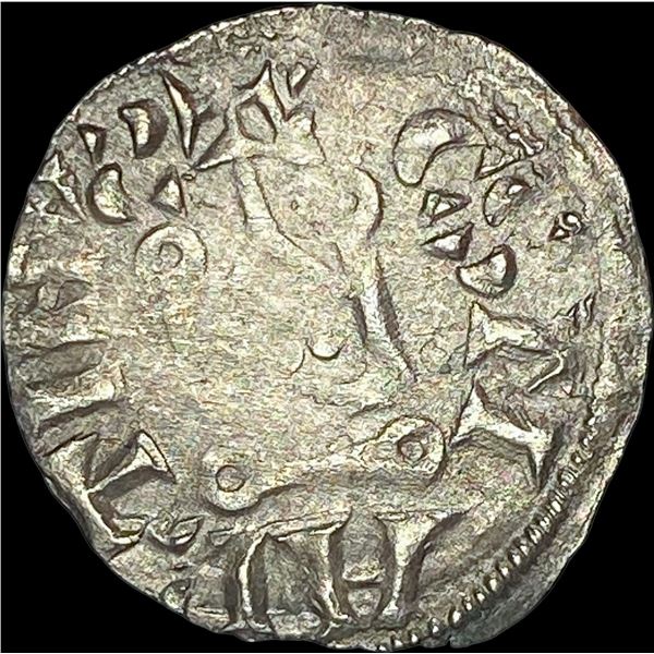 1150-1200 France Abbey of St. Martin Silver Denier NEARLY UNCIRCULATED