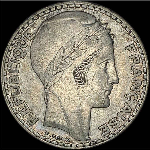 1923 France Silver 20 Francs NEARLY UNCIRCULATED