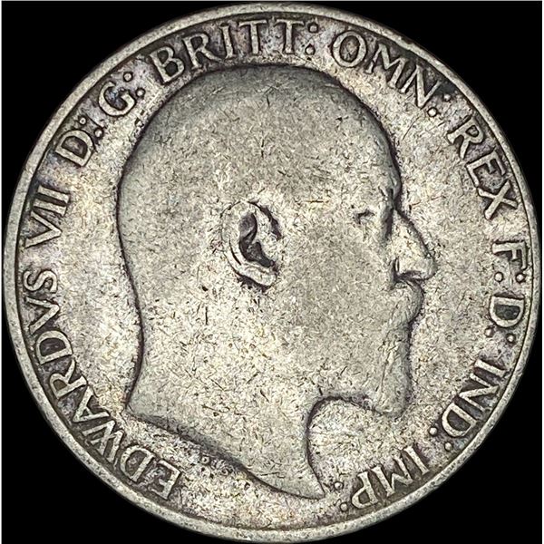 1910 Great Britain Silver Florin NEARLY UNCIRCULATED