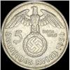 Image 2 : 1936-A Germany Silver 5 Reichsmark CLOSELY UNCIRCULATED