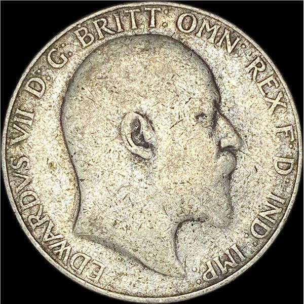 1910 Great Britain Silver Florin NEARLY UNCIRCULATED