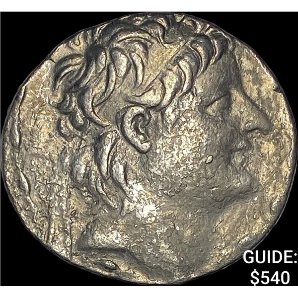 Seleucid Alex. II, 128-122 BC Silver Tetradrachm CLOSELY UNCIRCULATED