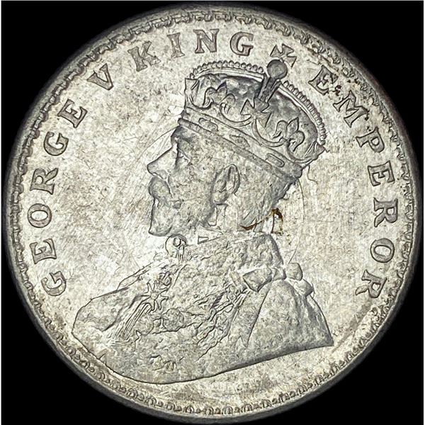 1919 British-India Silver Rupee UNCIRCULATED