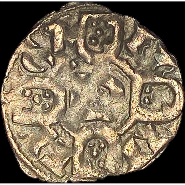 1261-1325 Crusades Portugal Silver Dinero -Dinis I NEARLY UNCIRCULATED