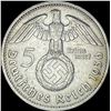 Image 2 : 1936-D Germany Silver 5 Reichsmark CLOSELY UNCIRCULATED