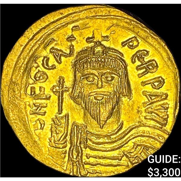 Byzantine Phocas, 602-610 AD Gold Solidus UNCIRCULATED