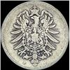 Image 1 : 1874-E Germany Silver 1 Reichsmark NEARLY UNCIRCULATED