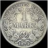Image 2 : 1874-E Germany Silver 1 Reichsmark NEARLY UNCIRCULATED
