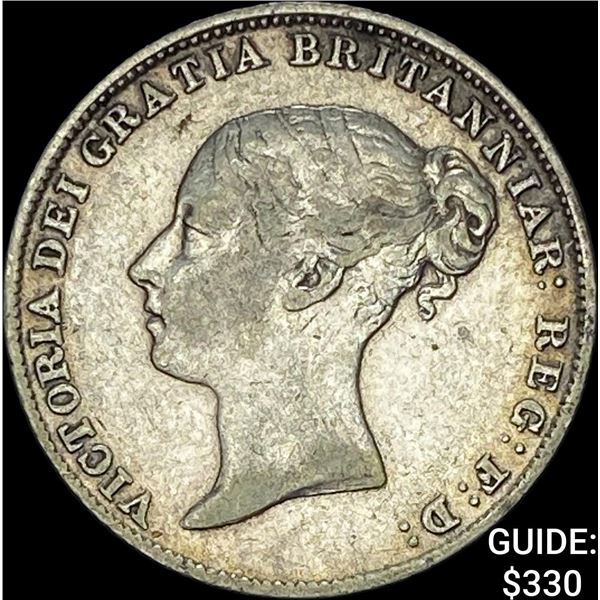 1863 Great Britain Silver 6 Pence CHOICE AU