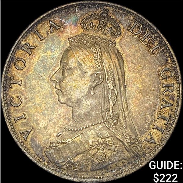 1889 Great Britain Silver Florin CLOSELY UNCIRCULATED