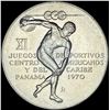 1970 Panama Silver 5 Balboas UNCIRCULATED