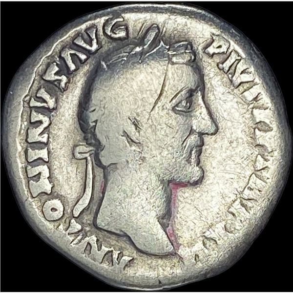 Roman Ant. Pius, 138-161 AD Silver Denarius NEARLY UNCIRCULATED